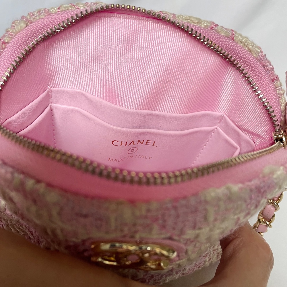 NEW CC Pink Tweed Crossbody Bag - Picture 10 of 11